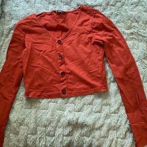 Copper cropped long sleeve XS